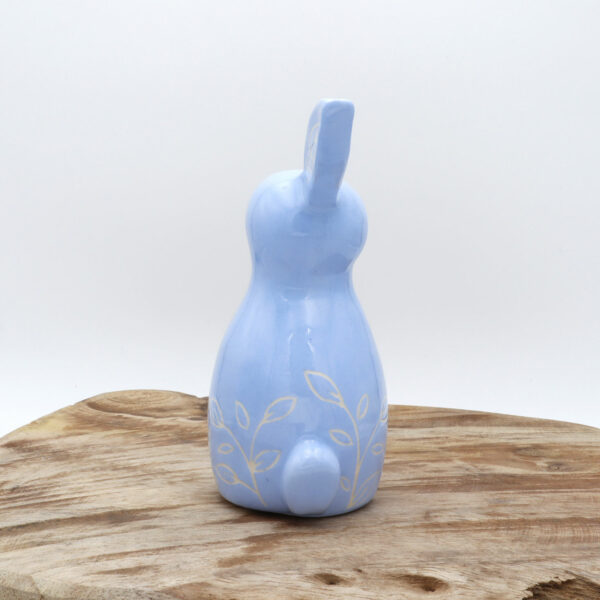 Lapin bleu clair en céramique