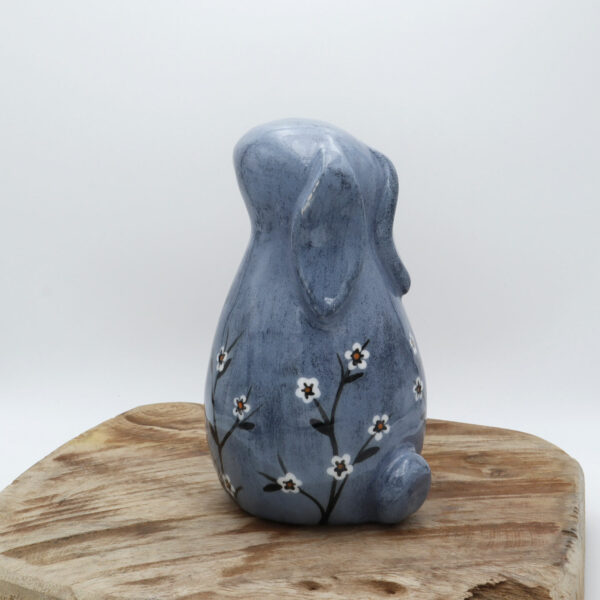 Bunny Bleu cobalt fleuri 13,5 cm