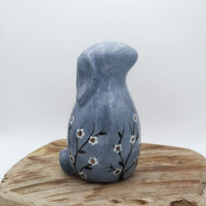 Bunny Bleu cobalt fleuri 13,5 cm