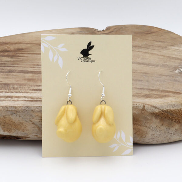 Boucles d'oreilles Bunny jaunes