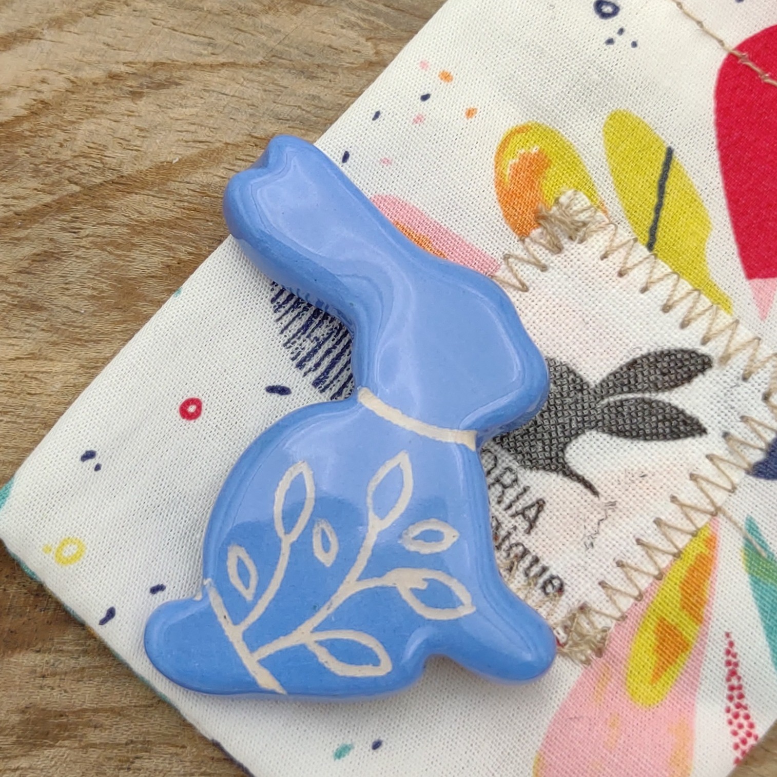 Magnet décoratif Bunny - Bleu - Victoria Céramique