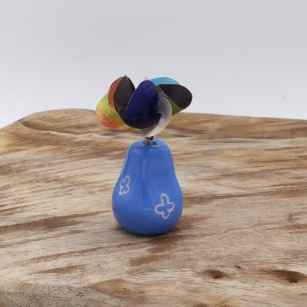 Mini-vase bleu en céramique