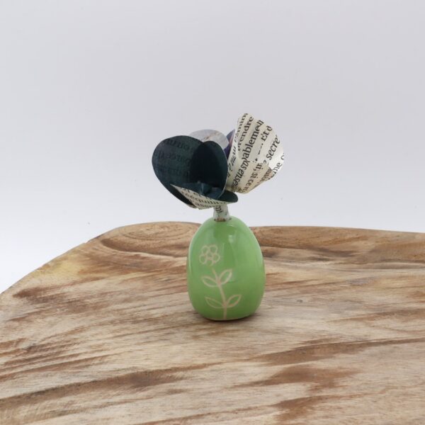 Mini-vase vert en céramique