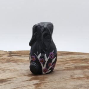 Lapin gris fleuri