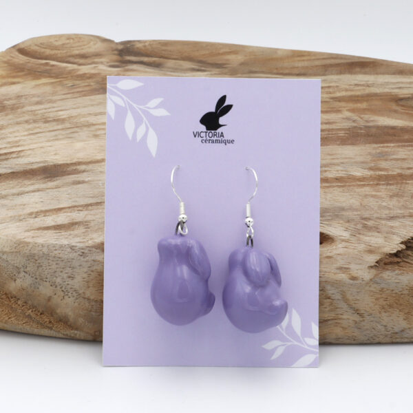 Boucles d'oreilles Bunny Violet