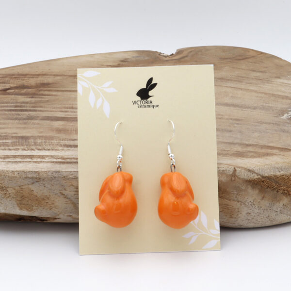 Boucles d'oreilles Bunny oranges