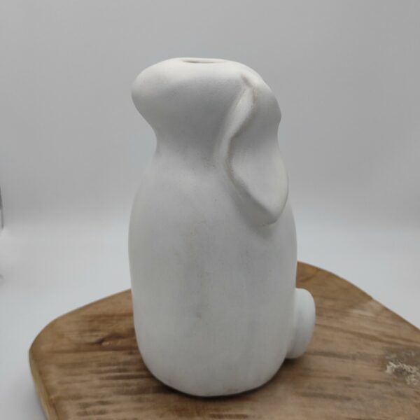 Vase Bunny blanc en grès