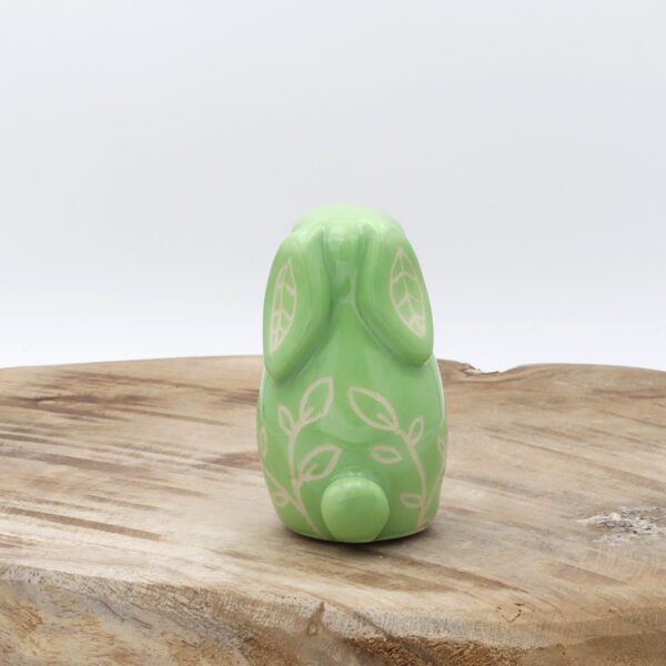 Petit lapin en céramique vert