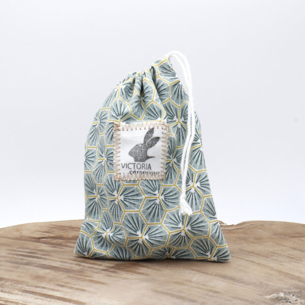 Sac en tissu pour Bunny bleu ciré