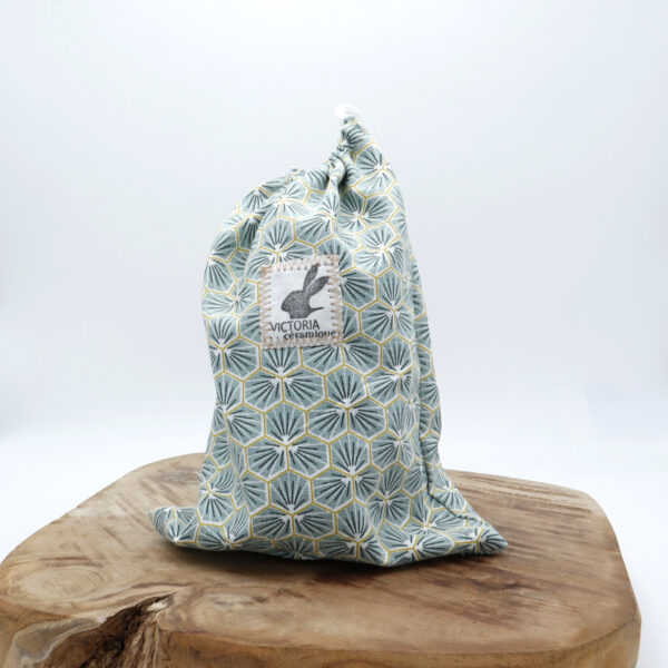 Sac en tissu pour Bunny bleu ciré