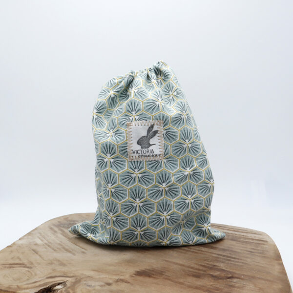 Sac en tissu pour Bunny bleu ciré