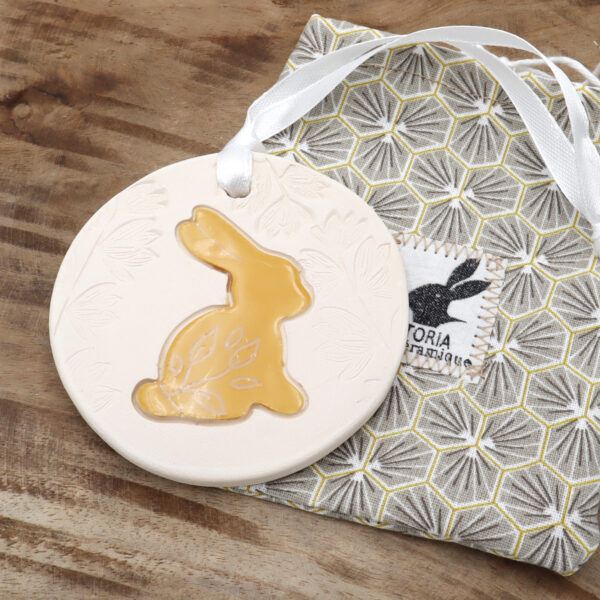 diffuseur parfum Bunny jaune - Victoria Céramique