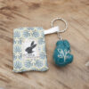 Porte-clés Bunny bleu vert Victoria Céramique