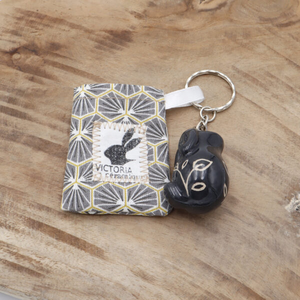 Porte-clés Bunny noir Victoria Céramique