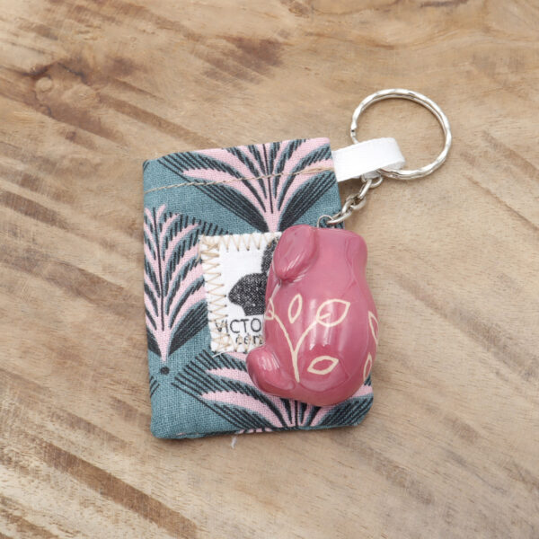 Porte-clés Bunny rose Victoria Céramique