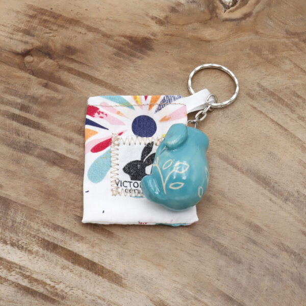 Porte-clés Bunny turquoise Victoria Céramique
