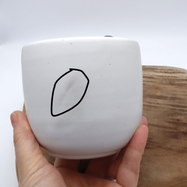 Pot de fleur bicolore en grès - Défauts #VIDEATELIER5 – Image 3