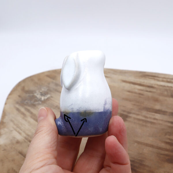 Vase Bunny en grès bicolore - Défauts #videatelier12 – Image 3