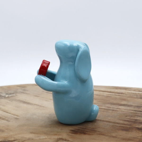 Lapin décoratif en céramique avec un cœur Victoria Céramique