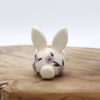 porte-photo beige fleuri mauve - Victoria Céramique