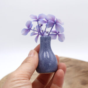 Vase à pâquerettes bleu - Victoria Céramique