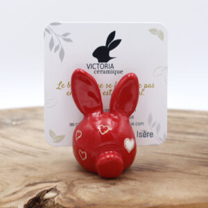 Porte-photo en forme de lapin Victoria Céramique