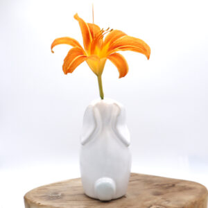 Vase blanc en forme de lapin Victoria Céramique