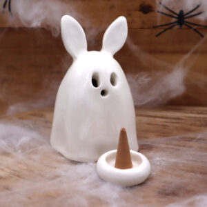 Lapin en forme de fantôme brûle-encens Victoria Céramique