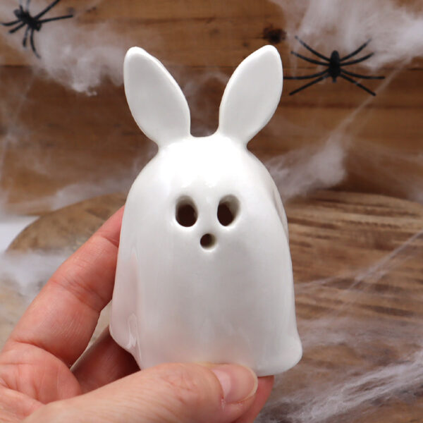 Lapin en forme de fantôme brûle-encens Victoria Céramique