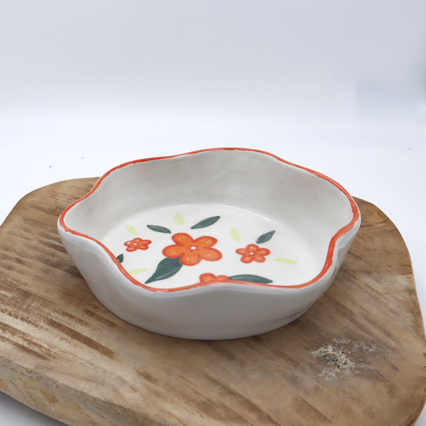 Coupelle fleurie en grès - Vide-atelier Janvier 2026 #42 – Image 2