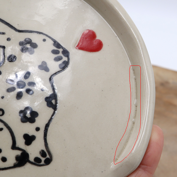 Repose cuillère Bunny noir dessiné Petit format #47 Défauts – Image 2