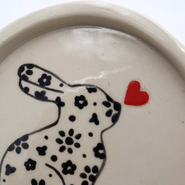 Repose cuillère Bunny noir dessiné Petit format #46 Défauts – Image 3