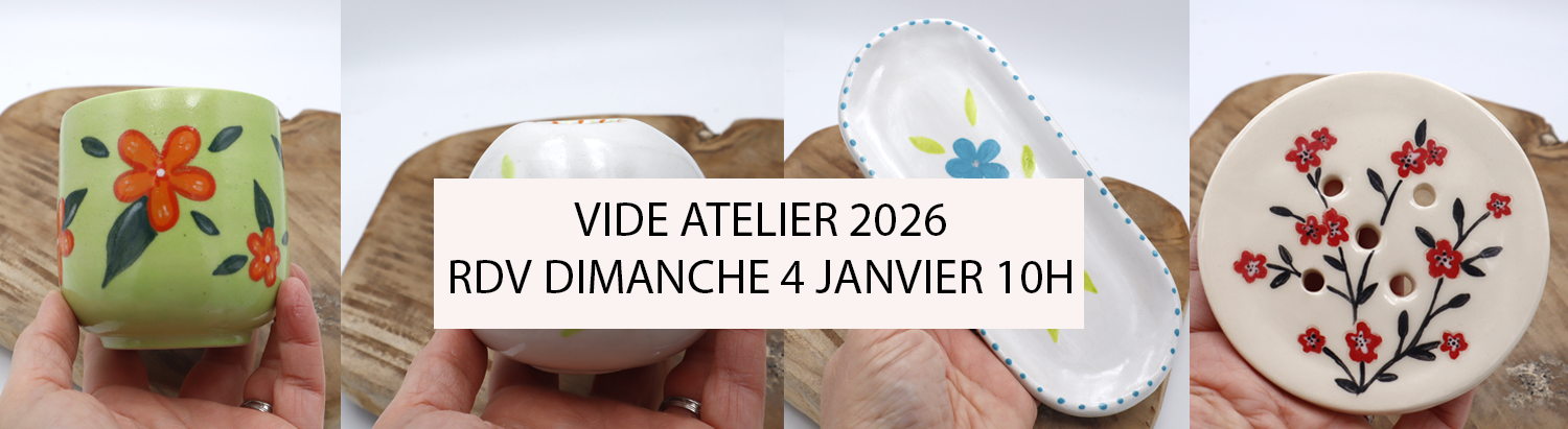 Vide atelier janvier 2026 Mise à jour de la boutique Victoria Céramique
