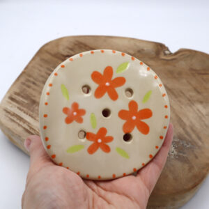Porte-savon en grès fleuri - Vide-atelier Janvier 2026 #15