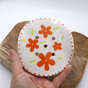 Porte savon en grès fleuri  - Vide-atelier Janvier 2026 #26