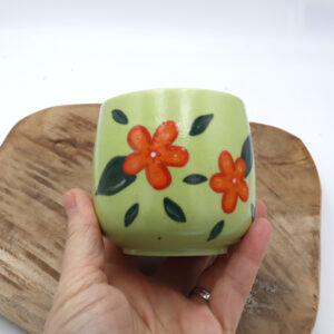 Tasse fleurie en grès  - Vide-atelier Janvier 2026 #32