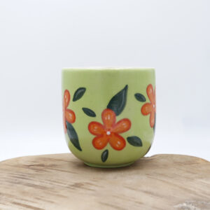 Tasse fleurie en grès  - Vide-atelier Janvier 2026 #41