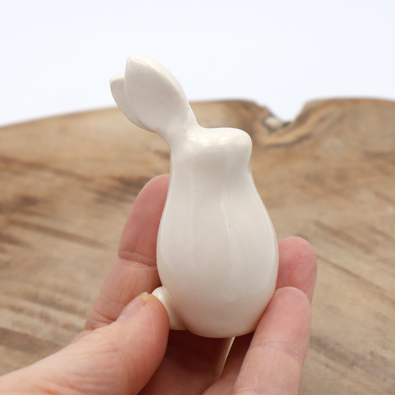 Lapin en céramique beige Victoria Céramique