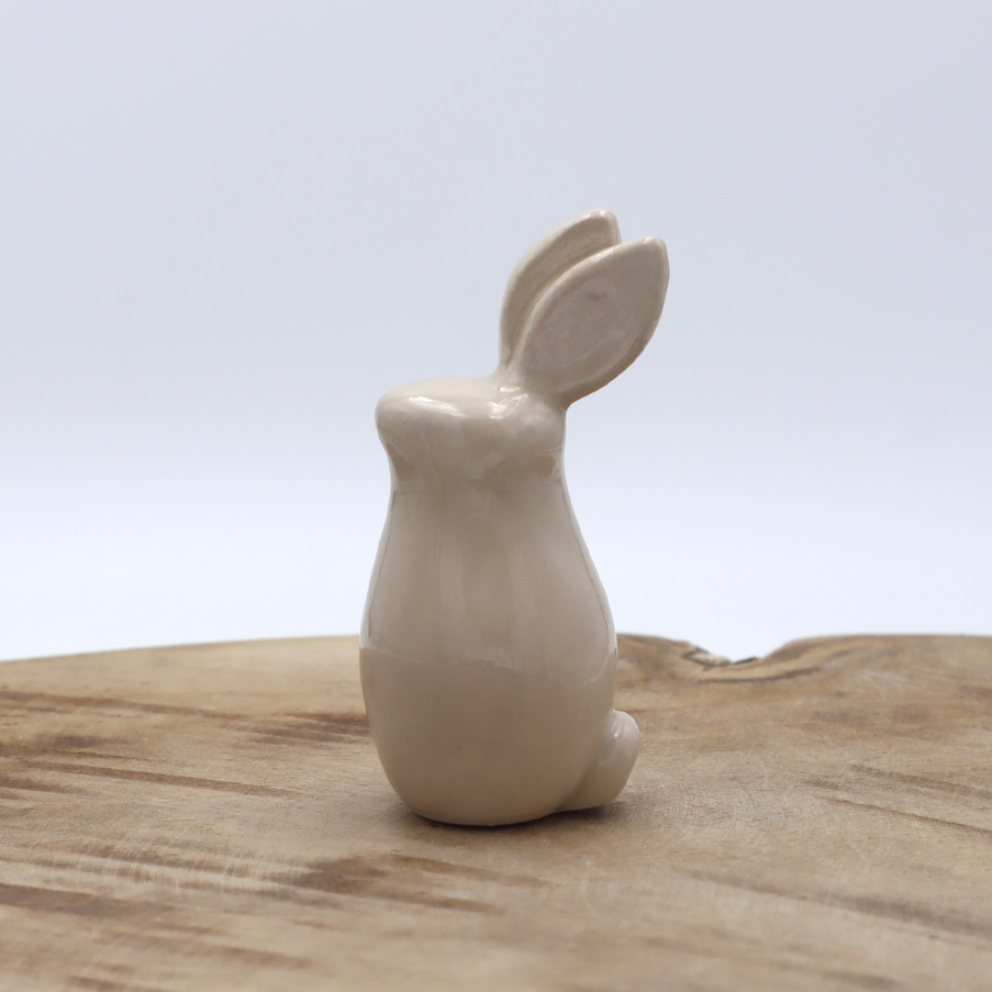 Lapin en céramique beige Victoria Céramique