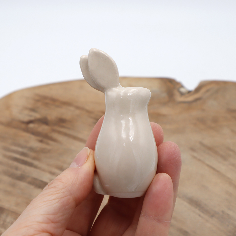 Lapin en céramique beige Victoria Céramique