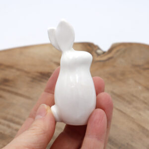Lapin en céramique blanc Victoria Céramique