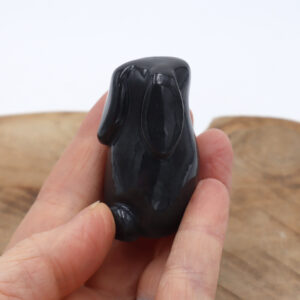 Lapin en céramique noir Victoria Céramique