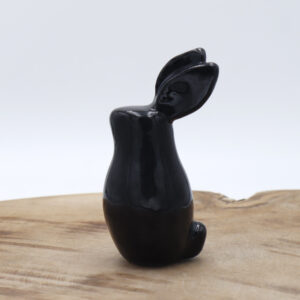 Lapin en céramique noir Victoria Céramique