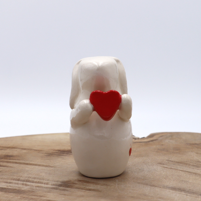 Lapin avec un cœur - Victoria Céramique