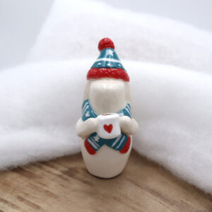 Lapin d'hiver en céramique - Victoria Céramique