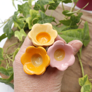 Lot de 3 fleurs abreuvoirs à abeilles - Victoria Céramique