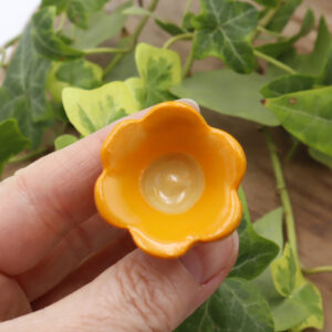 Fleur orange abreuvoir à abeilles - Victoria Céramique