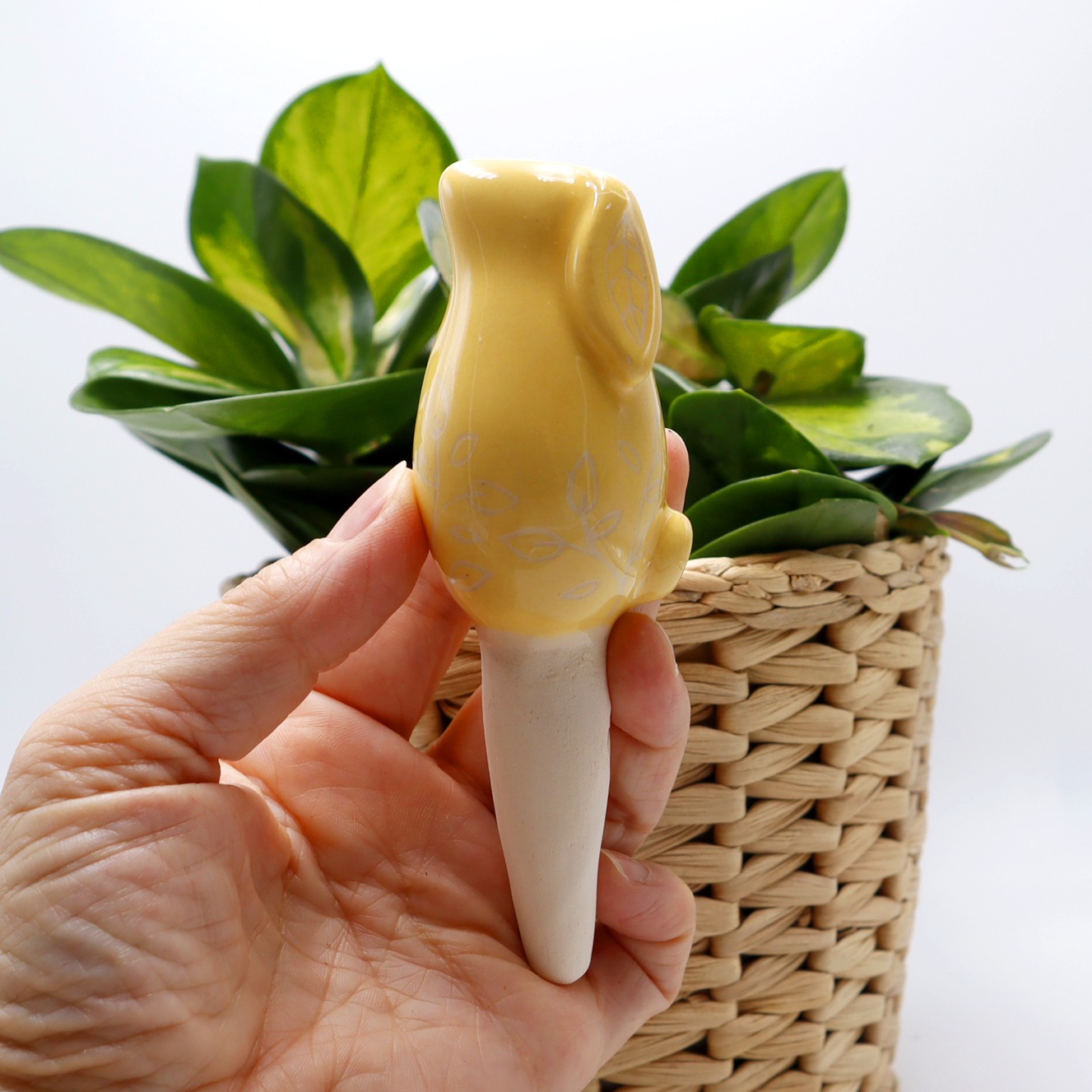 Lapin décoratif jaune à planter Victoria Céramique