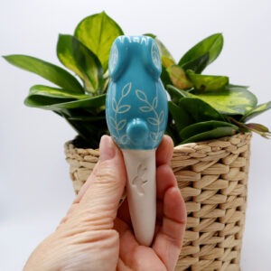 Lapin décoratif turquoise à planter Victoria Céramique