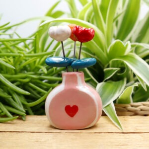 Vase à pâquerettes avec 3 fleurs Victoria Céramique
